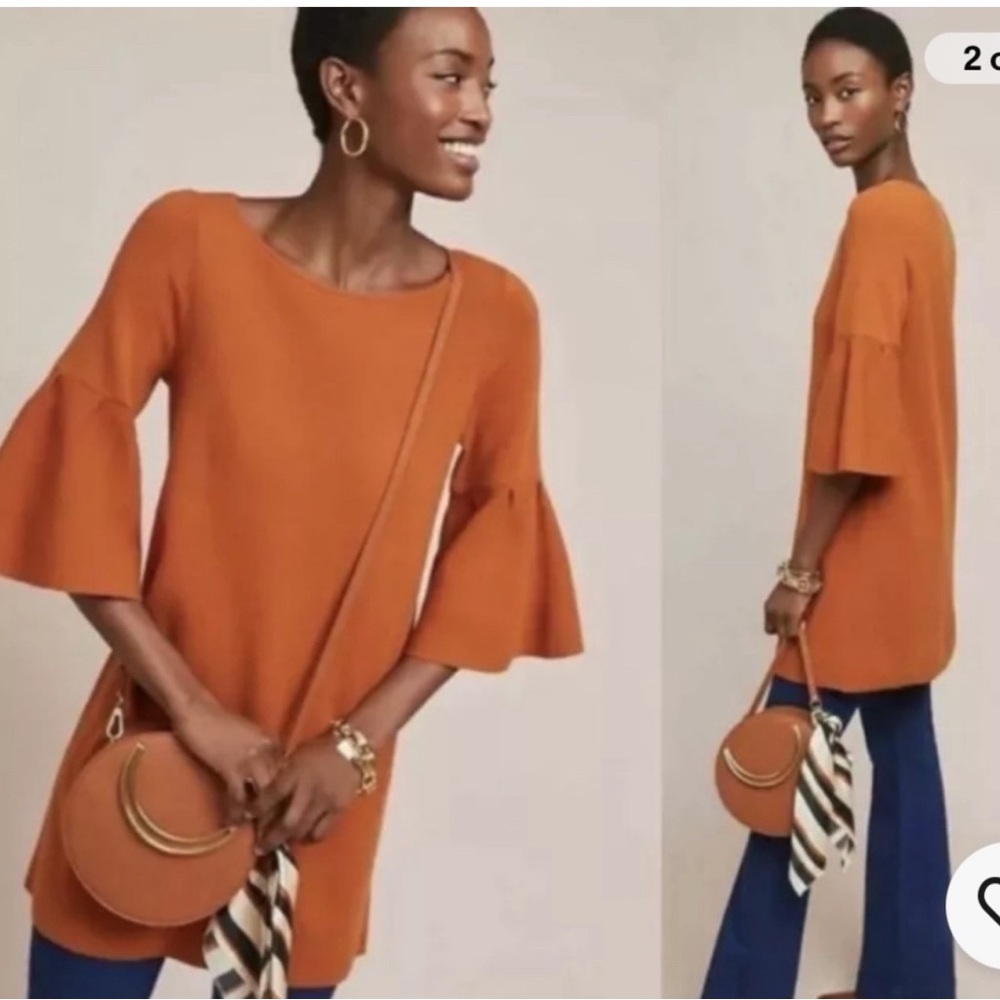 Anthro Moth brand bell sleeved sweater size small